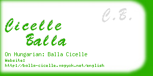 cicelle balla business card